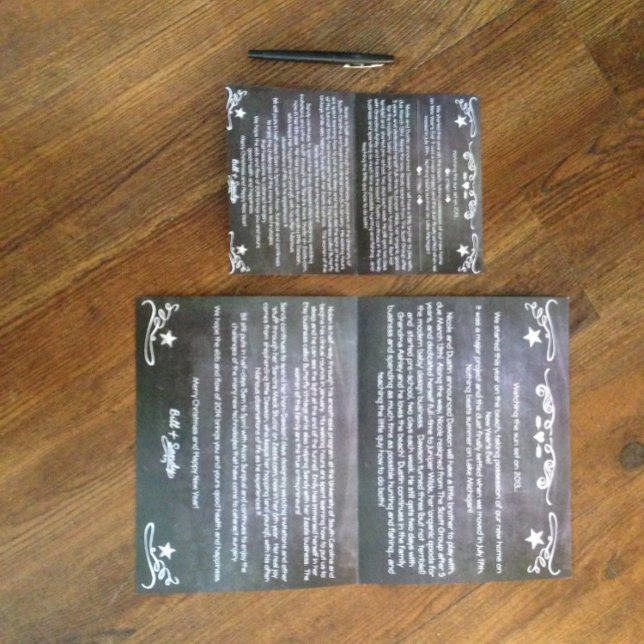 Holiday Photo and Christmas Letter for Grandma (5x7 compared to 8.5 x 11)