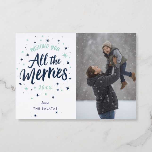 Holiday Photo Card | All the Merries (Front)