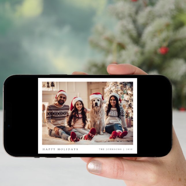 Holiday Photo Card | Christmas Family Portrait (Front Digital)