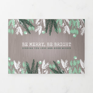 HOLIDAY PHOTO CARD   Christmas Pastel Pines