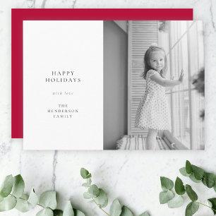 Holiday Photo Card   Elegant Chic Happy Holidays