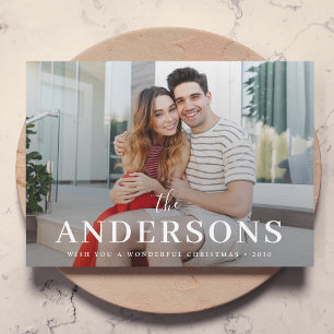 Holiday Photo Card   Elegant Christmas Couple 