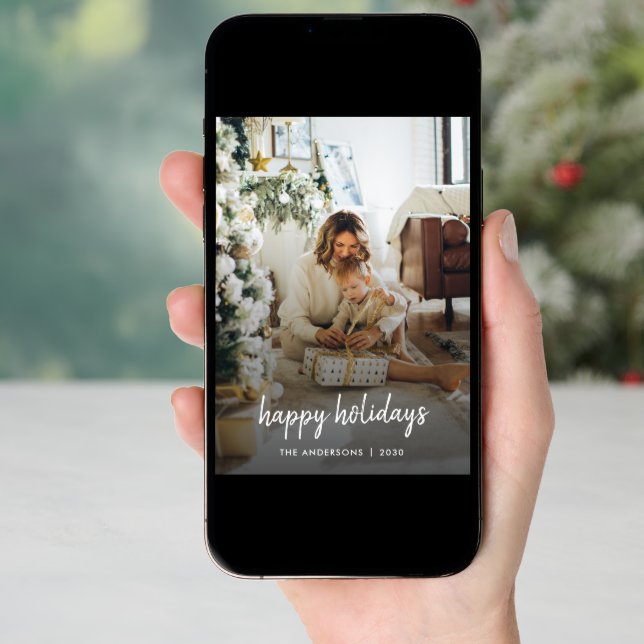 Holiday Photo Card | Elegent Minimal Christmas (Front Digital)