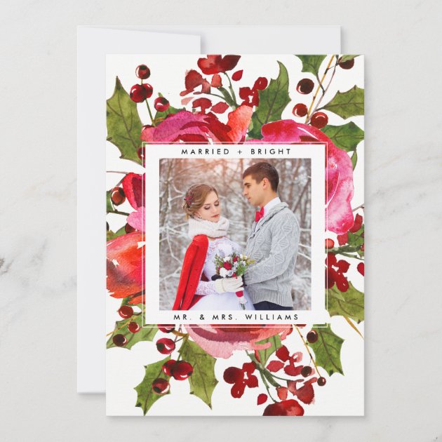 HOLIDAY PHOTO CARD | Married And Bright Christmas