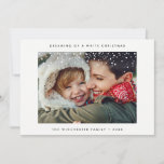 HOLIDAY PHOTO CARD | Minimal Modern Snow Christmas<br><div class="desc">Create a lasting impression this holiday season with a beautiful Minimal Modern Snow Christmas Card. This card features a modern minimalist clean design featuring your perfect holiday photo. Don't miss the coordinating Minimal Modern Snow  Christmas Collection in the "Dear Beautiful You" shop.</div>