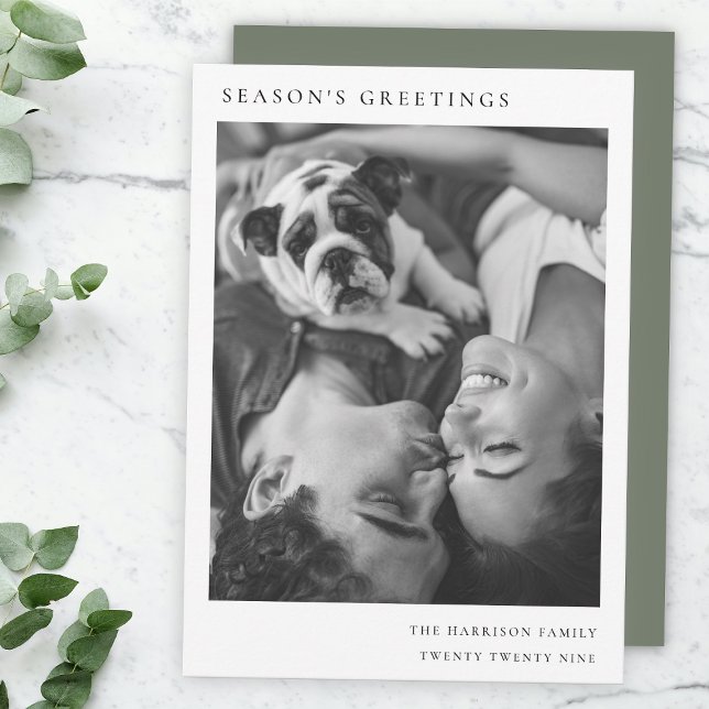 Holiday Photo Card | Minimal Season’s Greetings (Share warm festive style with a minimalist Season’s Greetings card by Guava)
