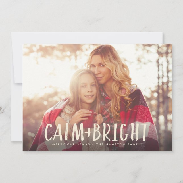 HOLIDAY PHOTO CARD | Modern Calm Bright Christmas (Front)