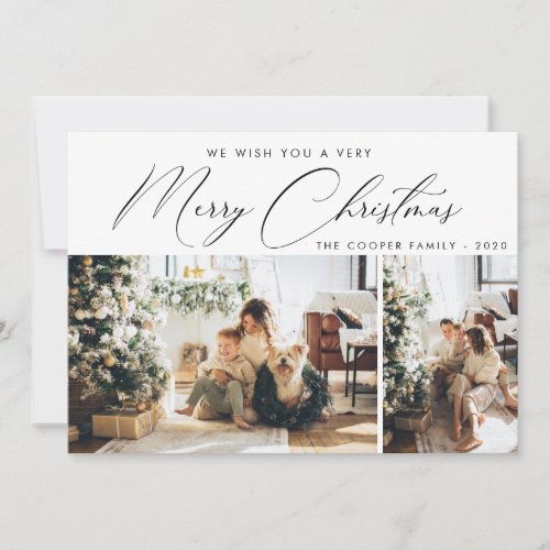 Holiday Photo Card  Modern Christmas