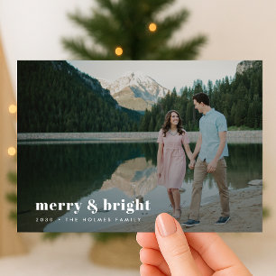 Holiday Photo Card Modern Christmas Flat Card