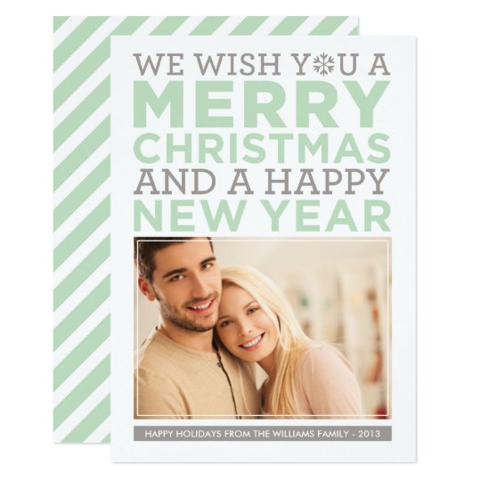 Holiday Photo Card | Modern Christmas Wishes