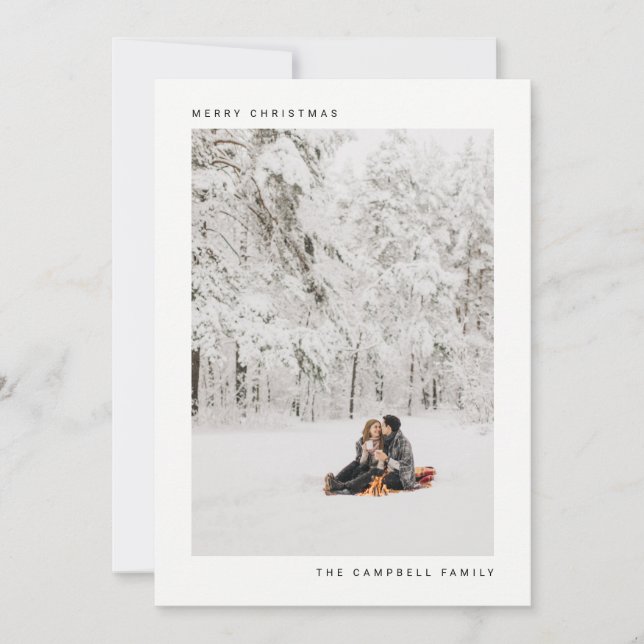 HOLIDAY PHOTO CARD | Modern Minimal Christmas (Front)