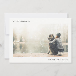 HOLIDAY PHOTO CARD Modern Minimal Dot Christmas