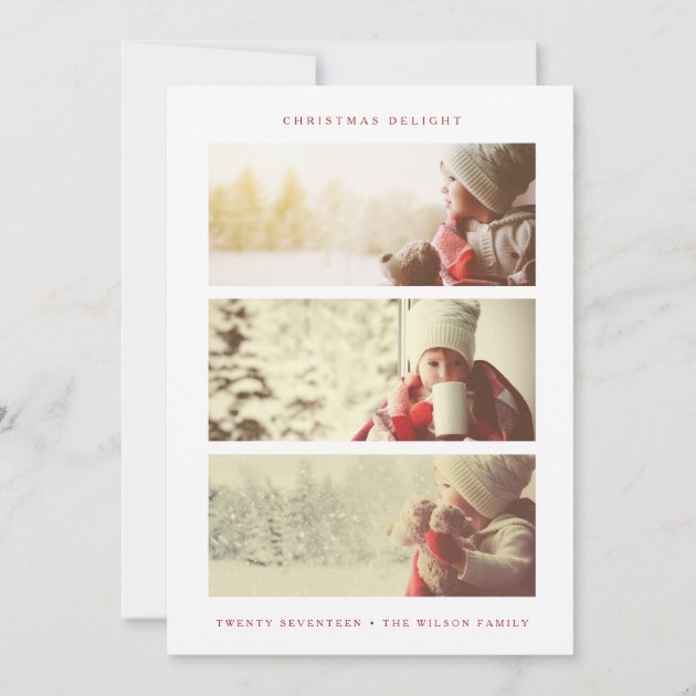 HOLIDAY PHOTO CARD | Modern Minimal Red Christmas