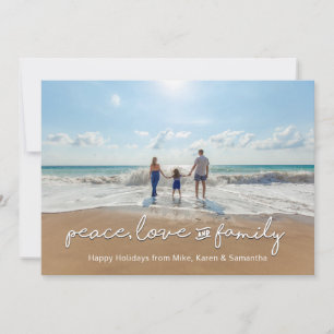 Holiday Photo Card Peace, Love and Family