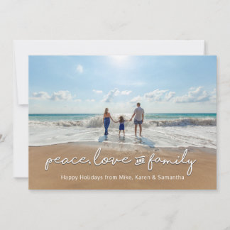 Holiday Photo Card | Peace, Love and Family