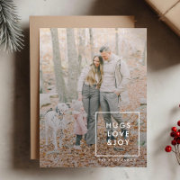 Holiday Photo Card | Stylish Hugs Love & Joy