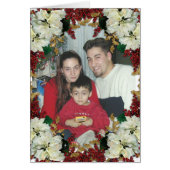 Holiday photo card White poinsettias (Front)
