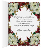 Holiday photo card White poinsettias (Inside (Right))