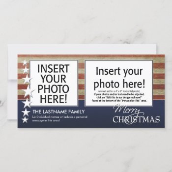 Holiday Photo Card With A Patriotic Theme by My2Cents at Zazzle