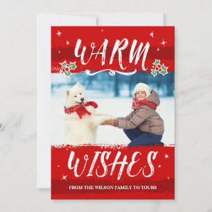 Holiday Photo Christmas Cards Warm Wishes