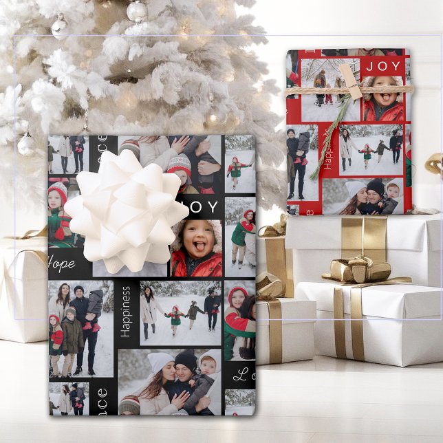 Holiday Photo Collage  Wrapping Paper Sheets (Creator Uploaded)