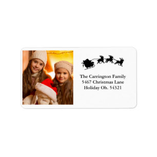 Holiday Photo Holiday Cute Santa Christmas Label