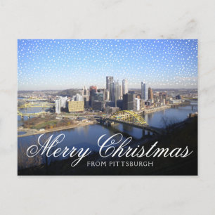 HOLIDAY PHOTO Merry Christmas From Pittsburgh PA Postcard