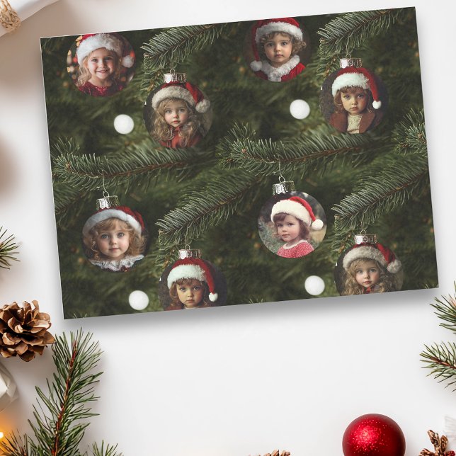 Holiday Photo Ornaments Custom Christmas tree Tissue Paper (Creator Uploaded)