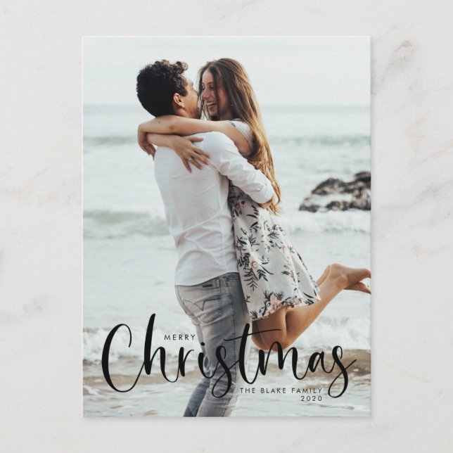 Holiday Photo Post Card | Modern Christmas (Front)