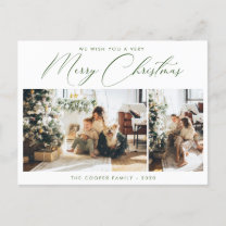 Holiday Photo Post Card Modern Christmas