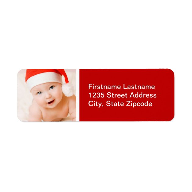 Holiday Photo Return Address Label