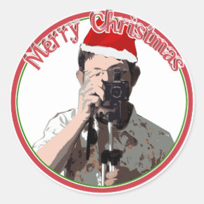 Holiday Photographer Classic Round Sticker