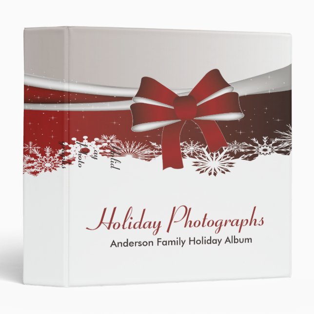 Holiday Photographs Bow Binder (Front/Spine)