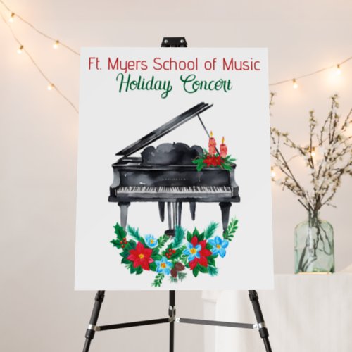 Holiday Piano Concert Recital Foam Board