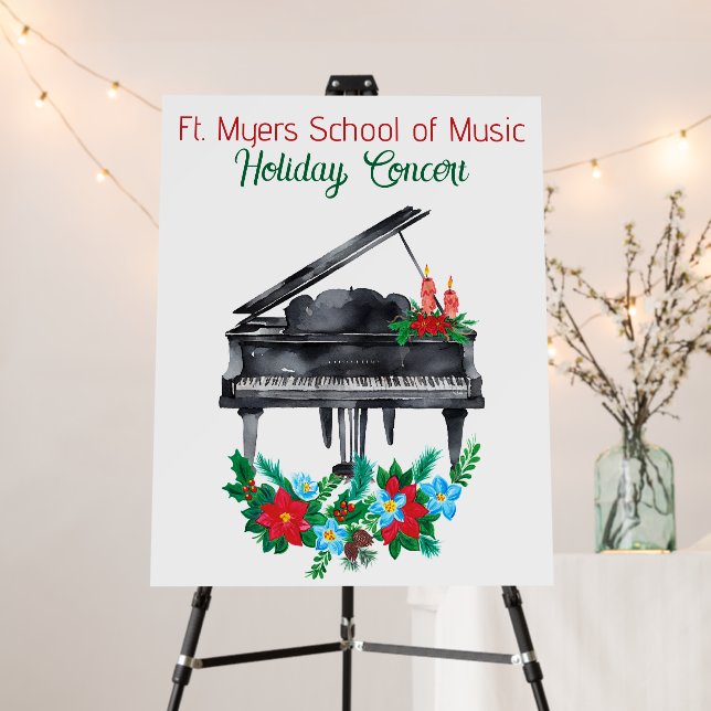 Holiday Piano Concert Recital Foam Board (In Situ (Stand))