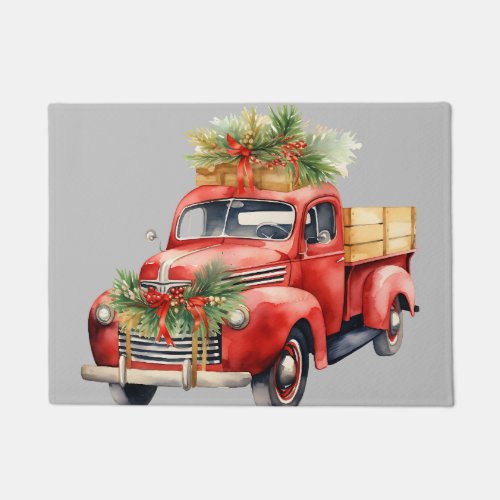 Holiday Pickup Truck All_Over Print Gift Doormat