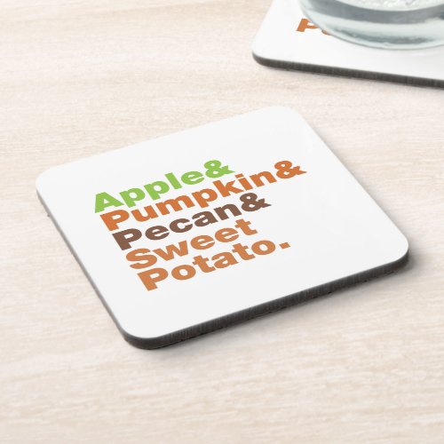 Holiday Pies  Festive Xmas Thanksgiving Christmas Beverage Coaster