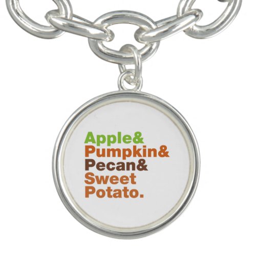 Holiday Pies  Festive Xmas Thanksgiving Christmas Bracelet