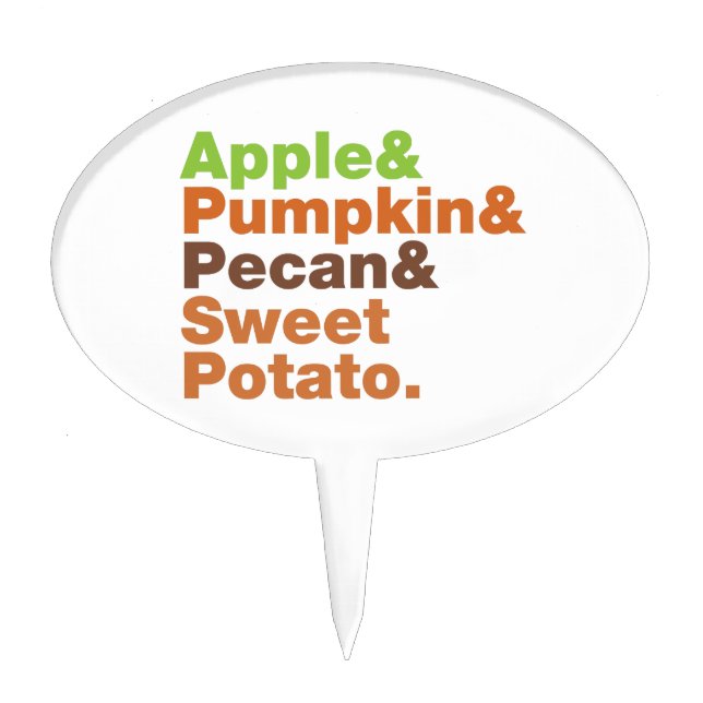 Holiday Pies ~ Festive Xmas Thanksgiving Christmas Cake Topper (Front)