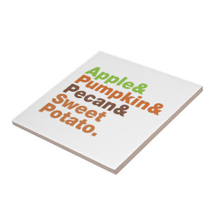 Holiday Pies ~ Festive Xmas Thanksgiving Christmas Ceramic Tile