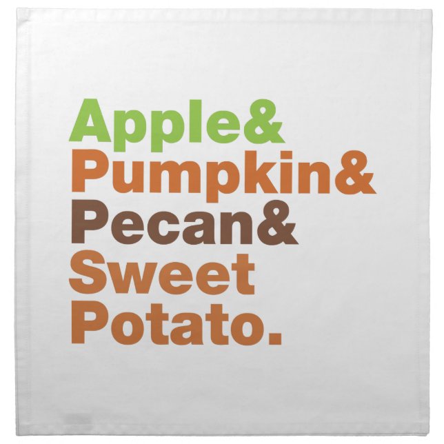 Holiday Pies ~ Festive Xmas Thanksgiving Christmas Cloth Napkin (Front)