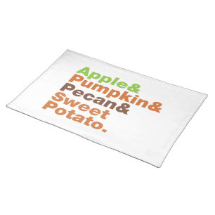 Holiday Pies ~ Festive Xmas Thanksgiving Christmas Cloth Placemat