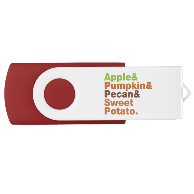 Holiday Pies ~ Festive Xmas Thanksgiving Christmas Flash Drive (Front)