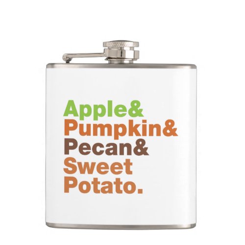 Holiday Pies  Festive Xmas Thanksgiving Christmas Flask