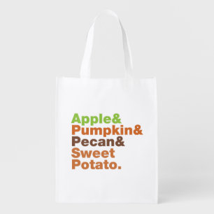 Holiday Pies ~ Festive Xmas Thanksgiving Christmas Grocery Bag