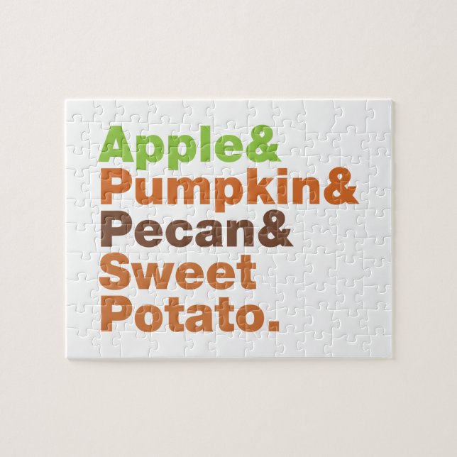 Holiday Pies ~ Festive Xmas Thanksgiving Christmas Jigsaw Puzzle (Horizontal)