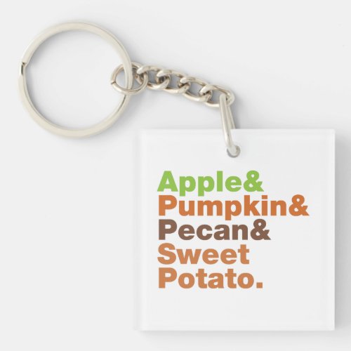 Holiday Pies  Festive Xmas Thanksgiving Christmas Keychain