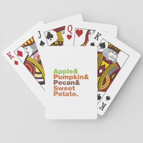 Holiday Pies  Festive Xmas Thanksgiving Christmas Poker Cards