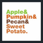 Holiday Pies ~ Festive Xmas Thanksgiving Christmas Poster<br><div class="desc">Apple & Pumpkin & Pecan & Sweet Potato.
Globe Trotters specialises in idiosyncratic imagery from around the globe. Here you will find unique Greeting Cards, Postcards, Posters, Phone Cases, Stickers, Mousepads and more.</div>