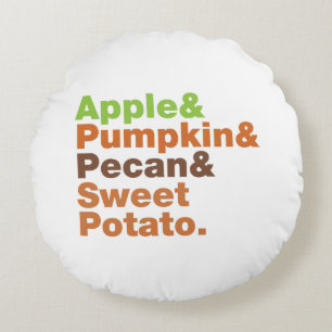 Holiday Pies ~ Festive Xmas Thanksgiving Christmas Round Pillow